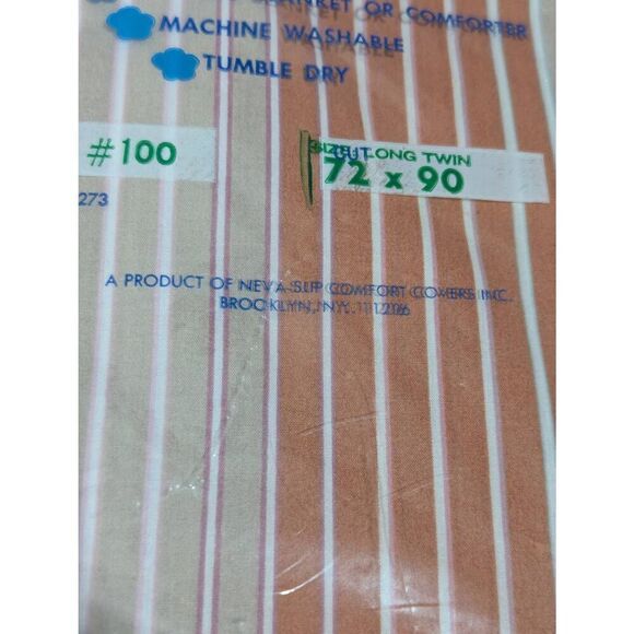 Superior Multi-Color Striped Pastel Permanent Press Zip Close Blanket & Comforte - Picture 3 of 6